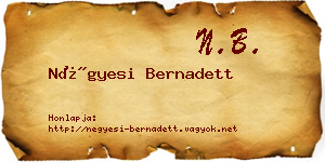 Négyesi Bernadett névjegykártya