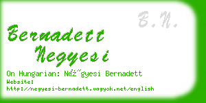 bernadett negyesi business card